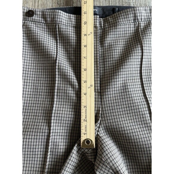 Theory Tapered Maple Check Dress Wool Blend? Pocket Stretch Pants Women’s Size 2 - Picture 4 of 8